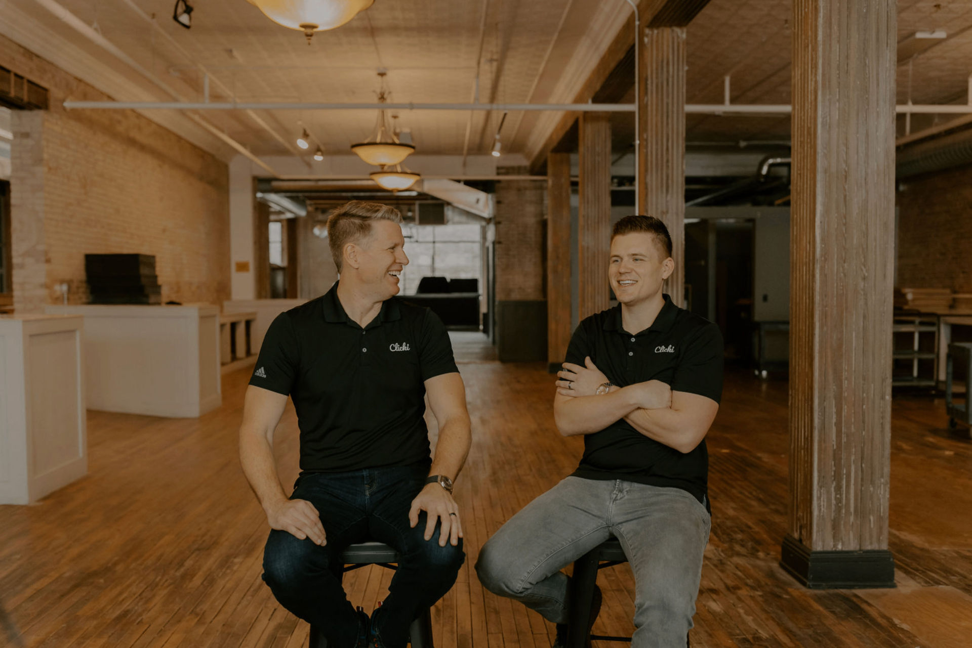 Kendall and Erik co-founding Clicki